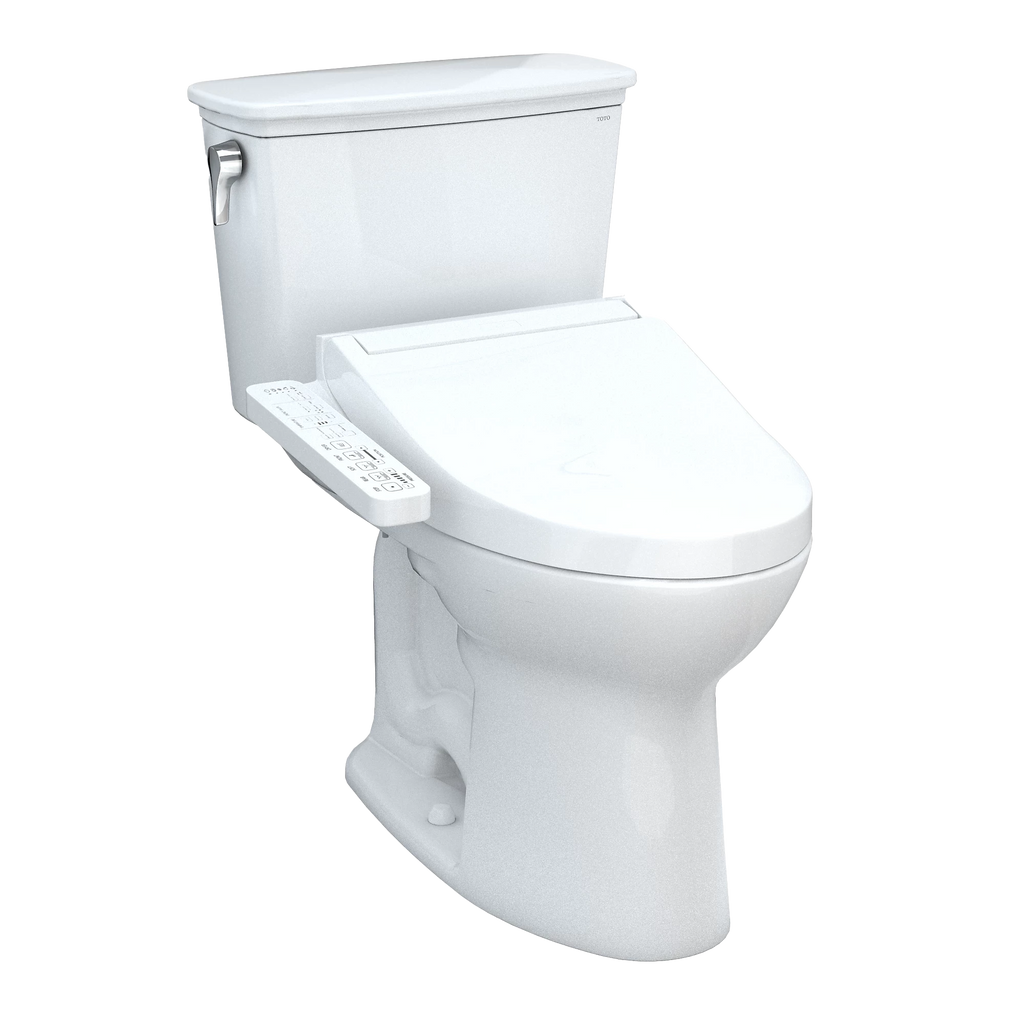 TOTO Drake Transitional Inodoro de Dos Piezas con WASHLET®+ S2 · Altura Universal - Blanco