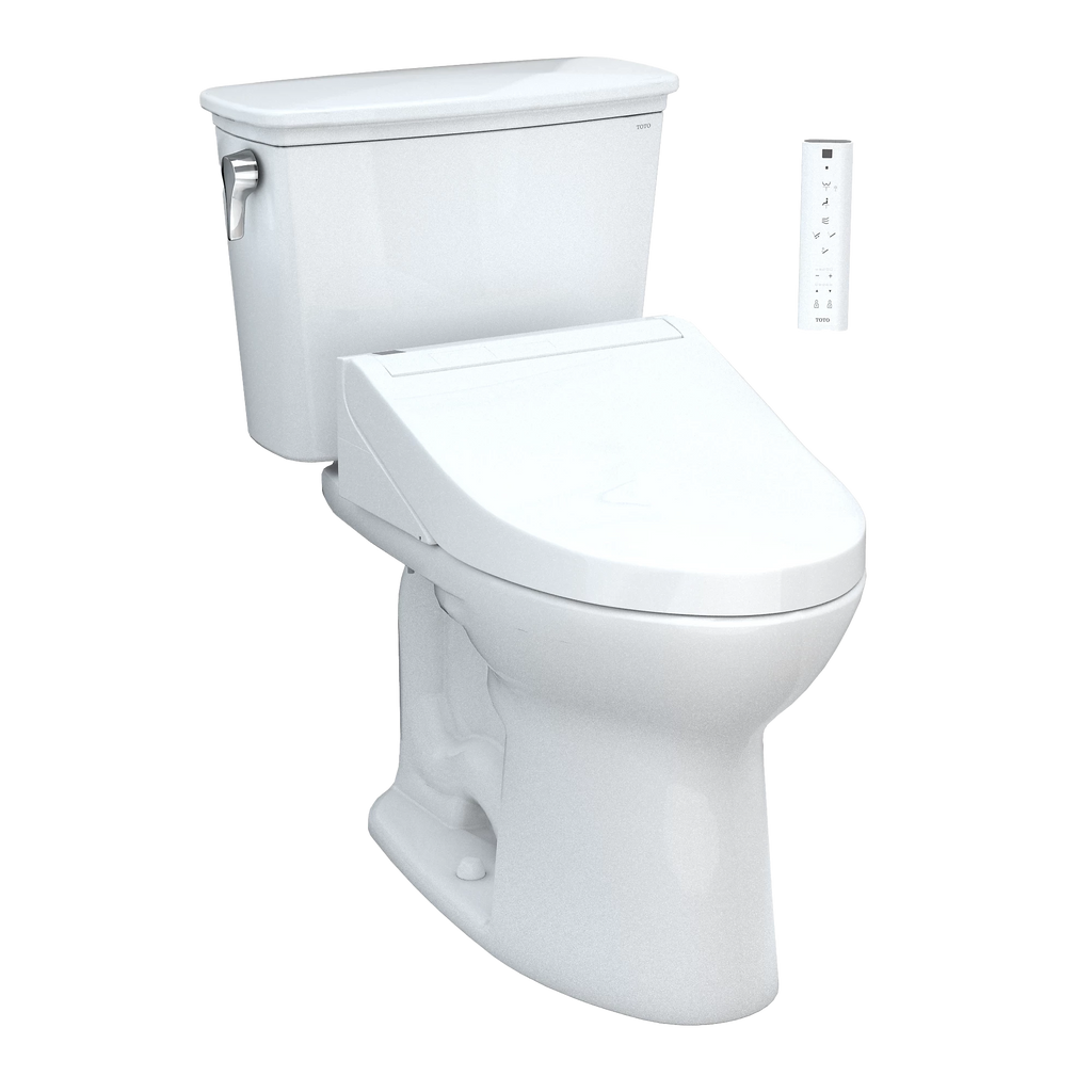 TOTO Drake Transitional Inodoro de Dos Piezas con WASHLET®+ S2 · Altura Universal - Blanco