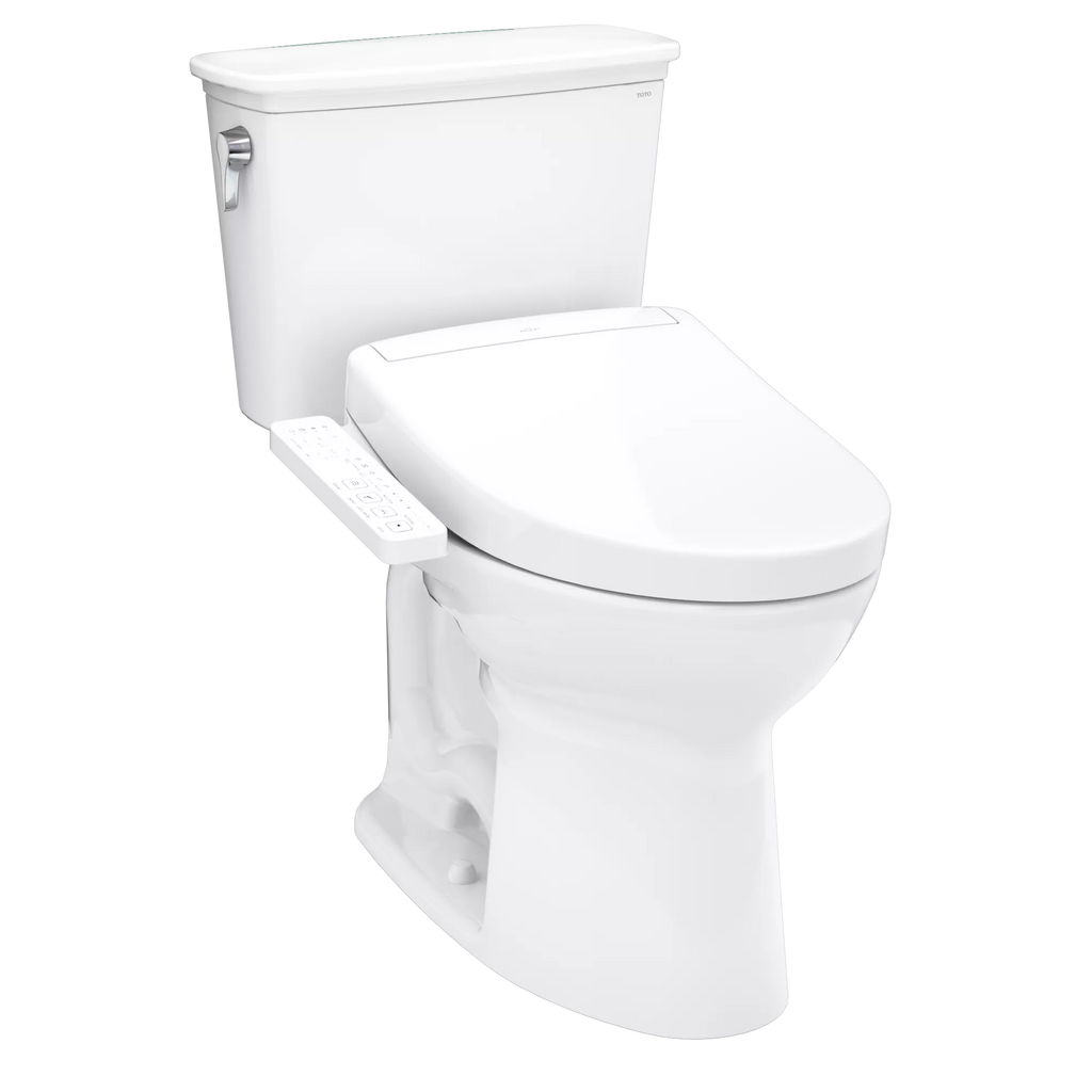 TOTO Drake Transitional Inodoro de Dos Piezas con WASHLET®+ S2 · Altura Universal - Blanco