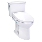 TOTO Drake Transitional Inodoro de Dos Piezas con WASHLET®+ S5 · Altura Universal - Blanco