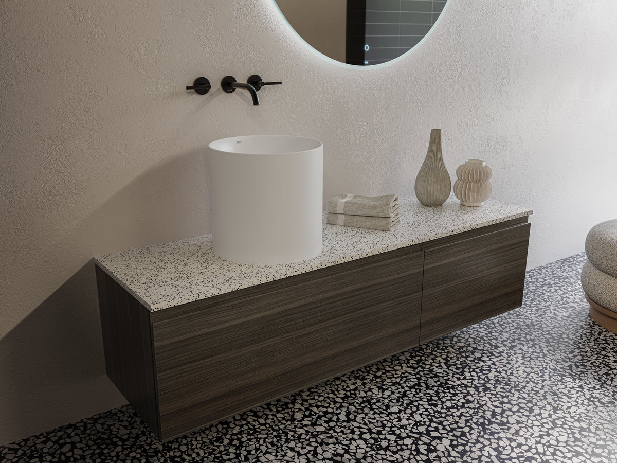 Barclay RAK Petit 14" — Lavabo de Sobreponer Redondo de Fireclay — imagen 3