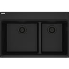 Franke Maris — Tarja Sobreponer 33″ de Fragranite — Negro Mate