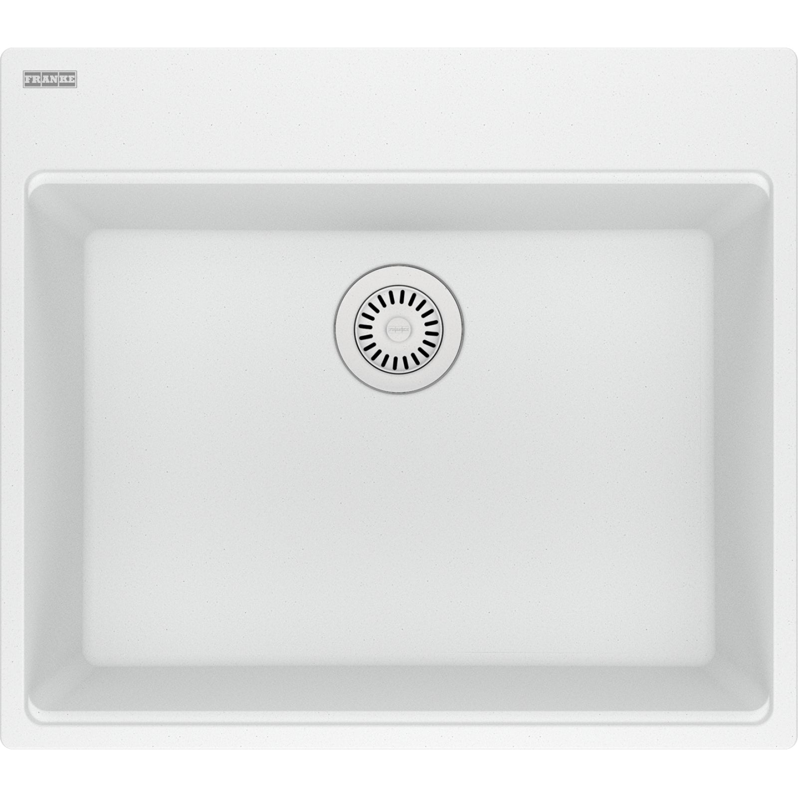 Franke Maris — Tarja Sobreponer 25″ de Fragranite — Blanco Polar