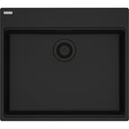 Franke Maris — Tarja Sobreponer 22″ de Fragranite — Negro Mate
