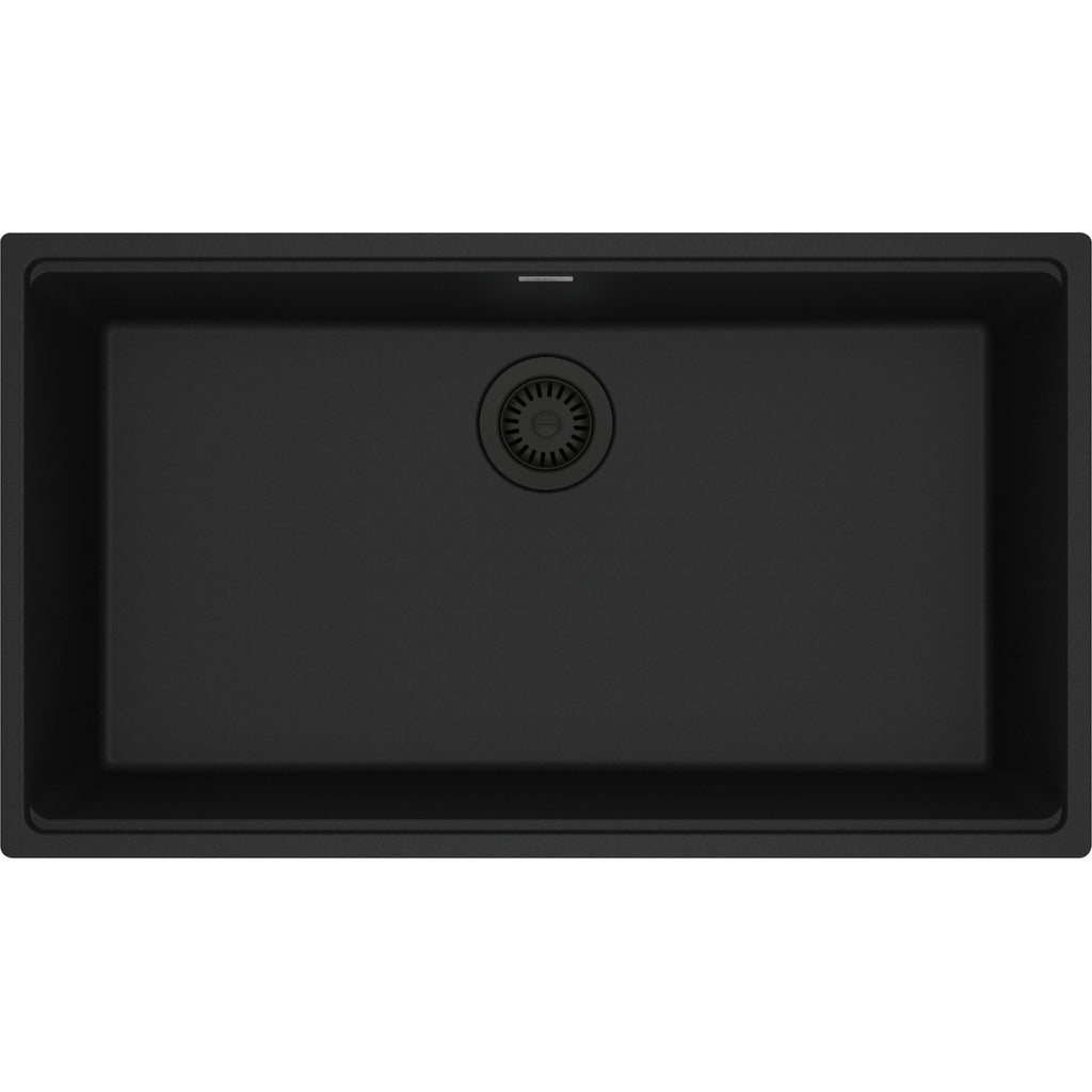 Franke Maris — Tarja Bajocubierta 33.5″ de Fragranite — Negro Mate