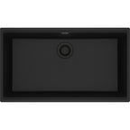 Franke Maris — Tarja Bajocubierta 33.5″ de Fragranite — Negro Mate