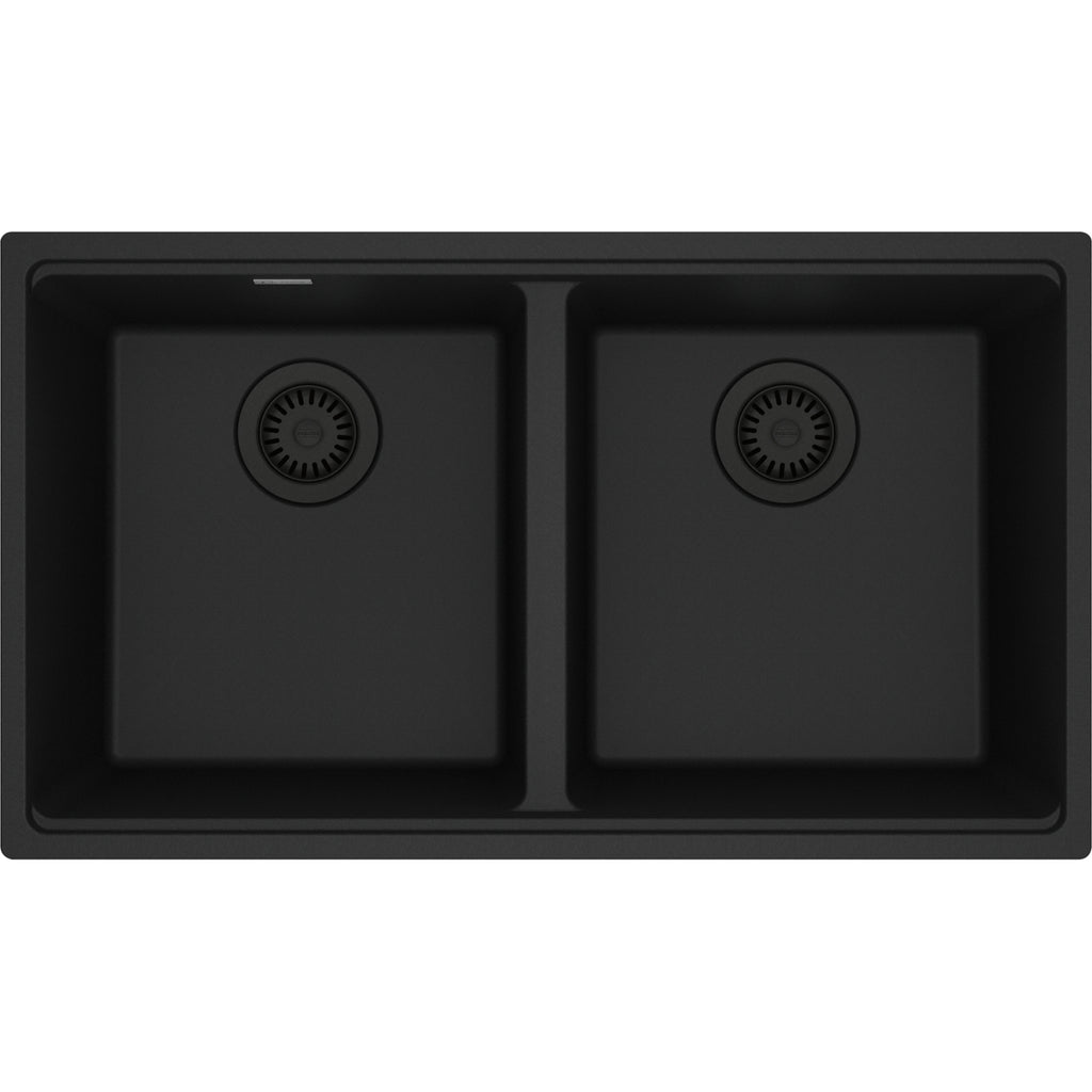Franke Maris — Tarja Bajocubierta 31.5″ de Fragranite — Negro Mate