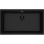 Franke Maris — Tarja Bajocubierta 31.5″ de Fragranite — Negro Mate