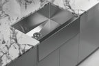 Rohl Proscenio Tarja de Cocina Farmhouse de Acero Inoxidable Sencilla 30" — instalada