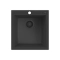 Ruvati epiGranite — Tarja de Bar / Prep de 18 x 20 pulg en Granito Compuesto — Negro Medianoche