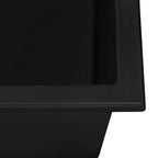Ruvati epiGranite — Tarja de Bar / Prep de 18 x 20 pulg en Granito Compuesto — Negro Medianoche — 2