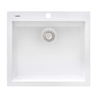Ruvati epiGranite — Tarja de Cocina de 23 x 20 pulg en Granito Compuesto — Blanco Ártico — 1