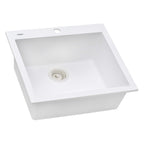 Ruvati epiGranite — Tarja de Cocina de 23 x 20 pulg en Granito Compuesto — Blanco Ártico — 3