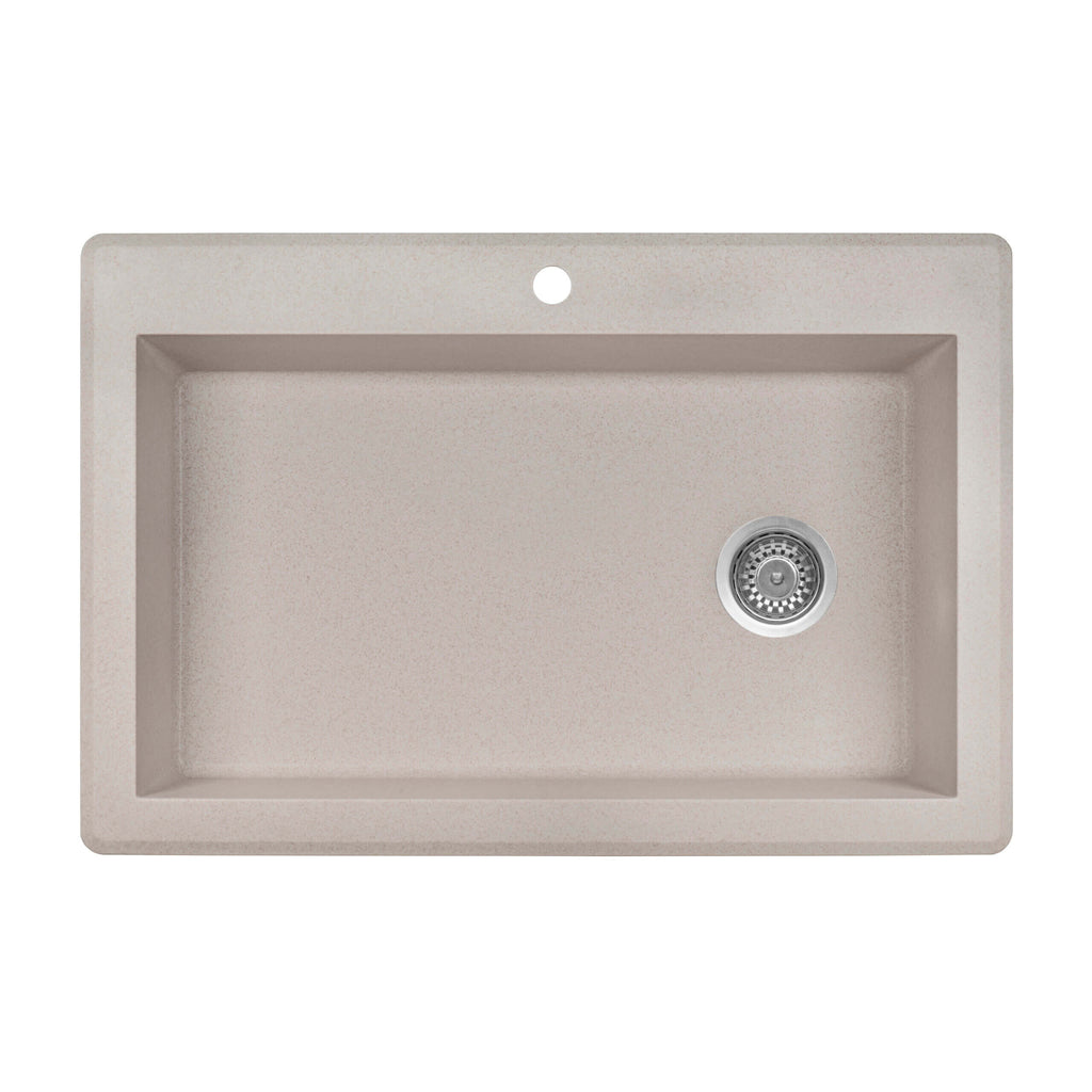 Ruvati epiGranite — Tarja de Cocina de 33 x 22 pulg en Granito Compuesto — Arena Caribe — 3
