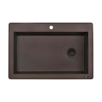 Ruvati epiGranite — Tarja de Cocina de 33 x 22 pulg en Granito Compuesto — Espresso — 3