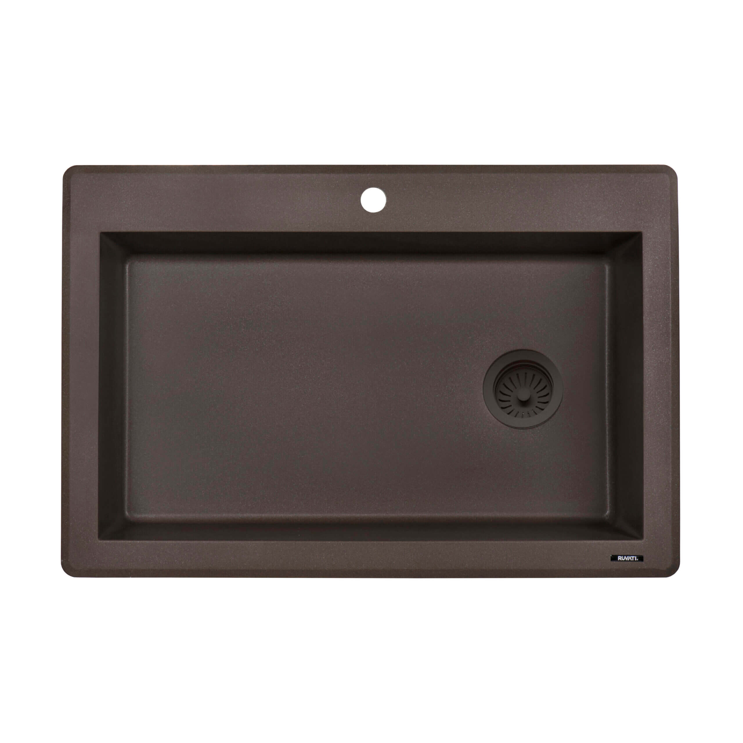 Ruvati epiGranite — Tarja de Cocina de 33 x 22 pulg en Granito Compuesto — Espresso — 3
