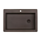Ruvati epiGranite — Tarja de Cocina de 33 x 22 pulg en Granito Compuesto — Espresso — 2