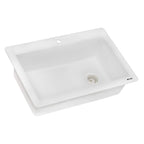 Ruvati epiGranite — Tarja de Cocina de 33 x 22 pulg en Granito Compuesto — Blanco Ártico — 1