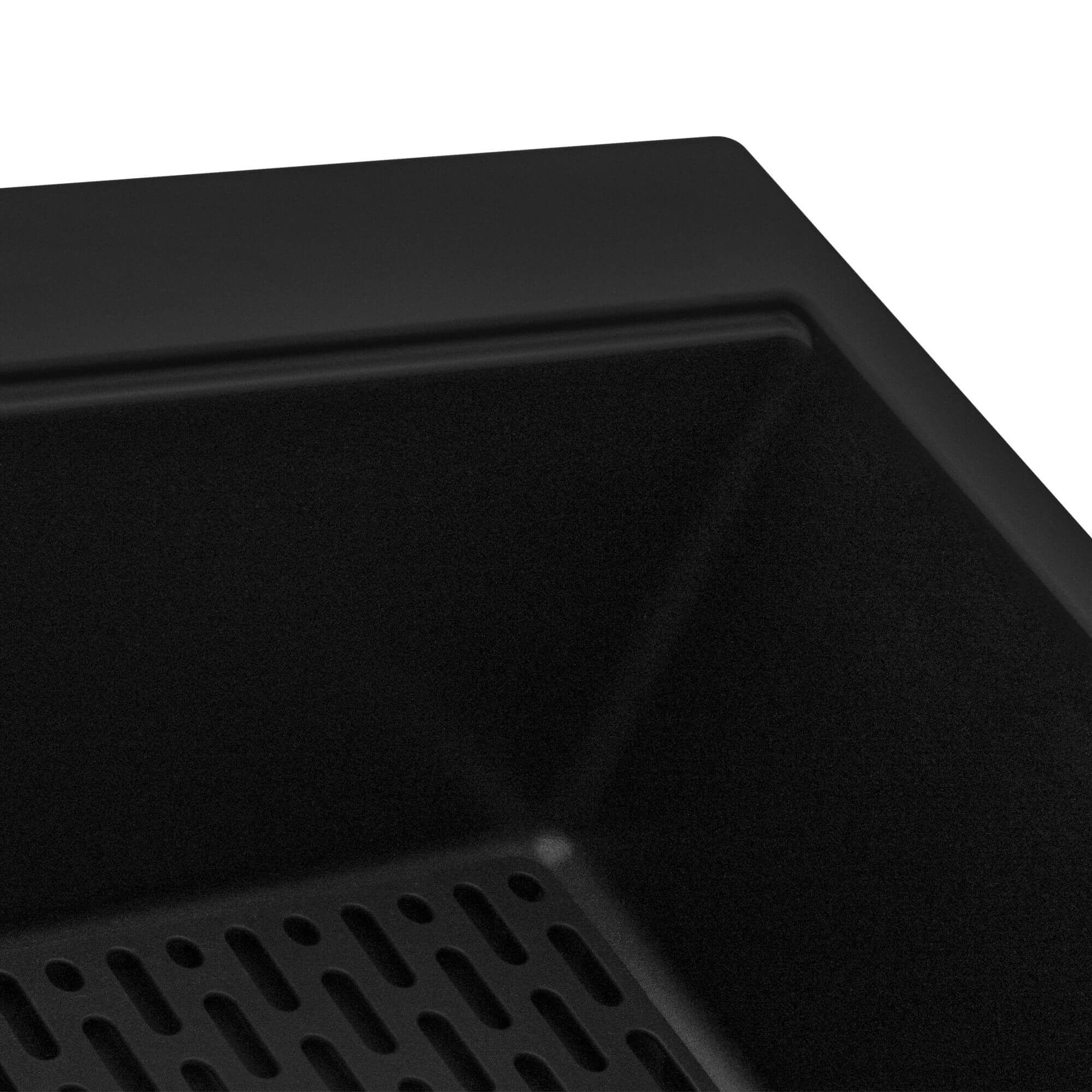 Ruvati epiGranite — Tarja de Cocina de 33 x 22 pulg en Granito Compuesto — Negro Medianoche — 4