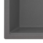 Ruvati epiGranite — Tarja de Cocina de 33 x 22 pulg en Granito Compuesto — Gris Urbano — 1