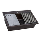 Ruvati epiStage — Tarja Workstation de Cocina en Granito Compuesto — Espresso