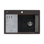 Ruvati epiStage — Tarja Workstation de Cocina en Granito Compuesto — Espresso — 1