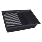 Ruvati epiStage — Tarja Workstation de Cocina en Granito Compuesto — Negro Mate