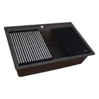 Ruvati epiStage — Tarja Workstation de Cocina en Granito Compuesto — Espresso