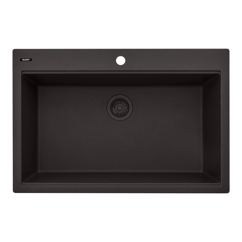 Ruvati epiStage — Tarja Workstation de Cocina en Granito Compuesto — Espresso — 1