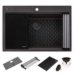 Ruvati epiStage — Tarja Workstation de Cocina en Granito Compuesto — Espresso — 2