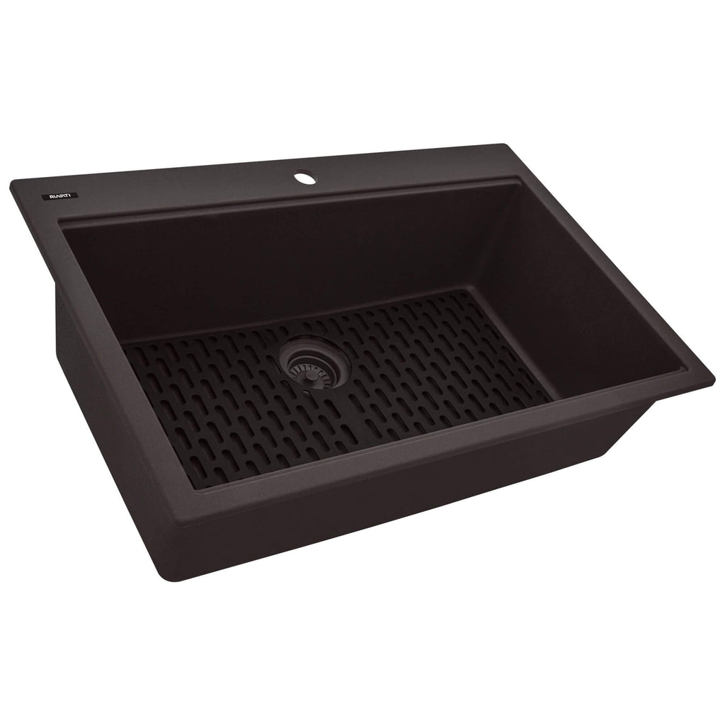 Ruvati epiStage — Tarja Workstation de Cocina en Granito Compuesto — Espresso — 3