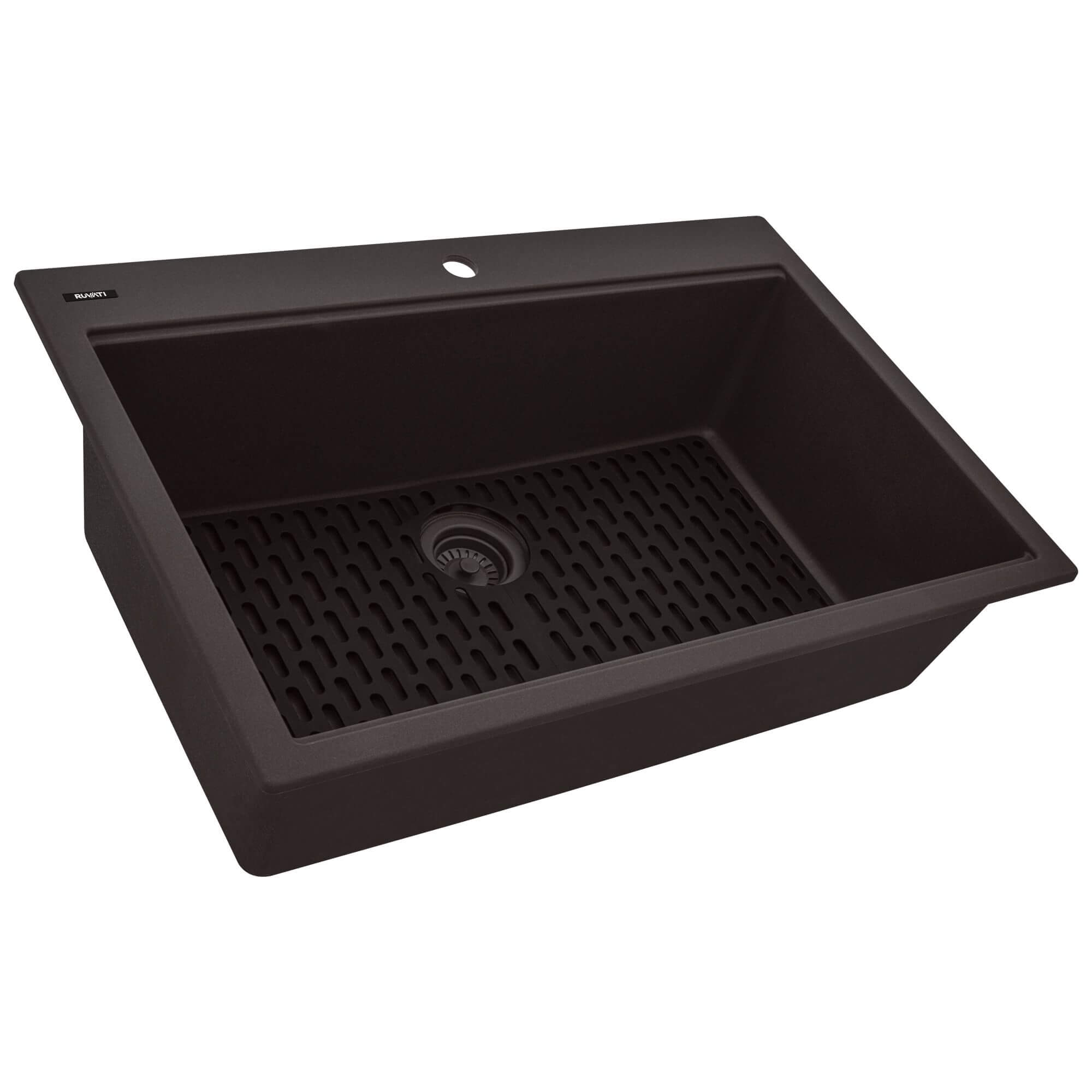 Ruvati epiStage — Tarja Workstation de Cocina en Granito Compuesto — Espresso — 3