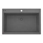 Ruvati epiStage — Tarja Workstation de Cocina en Granito Compuesto — Gris Urbano — 1