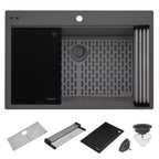 Ruvati epiStage — Tarja Workstation de Cocina en Granito Compuesto — Gris Urbano — 2
