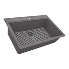 Ruvati epiStage — Tarja Workstation de Cocina en Granito Compuesto — Gris Urbano — 3