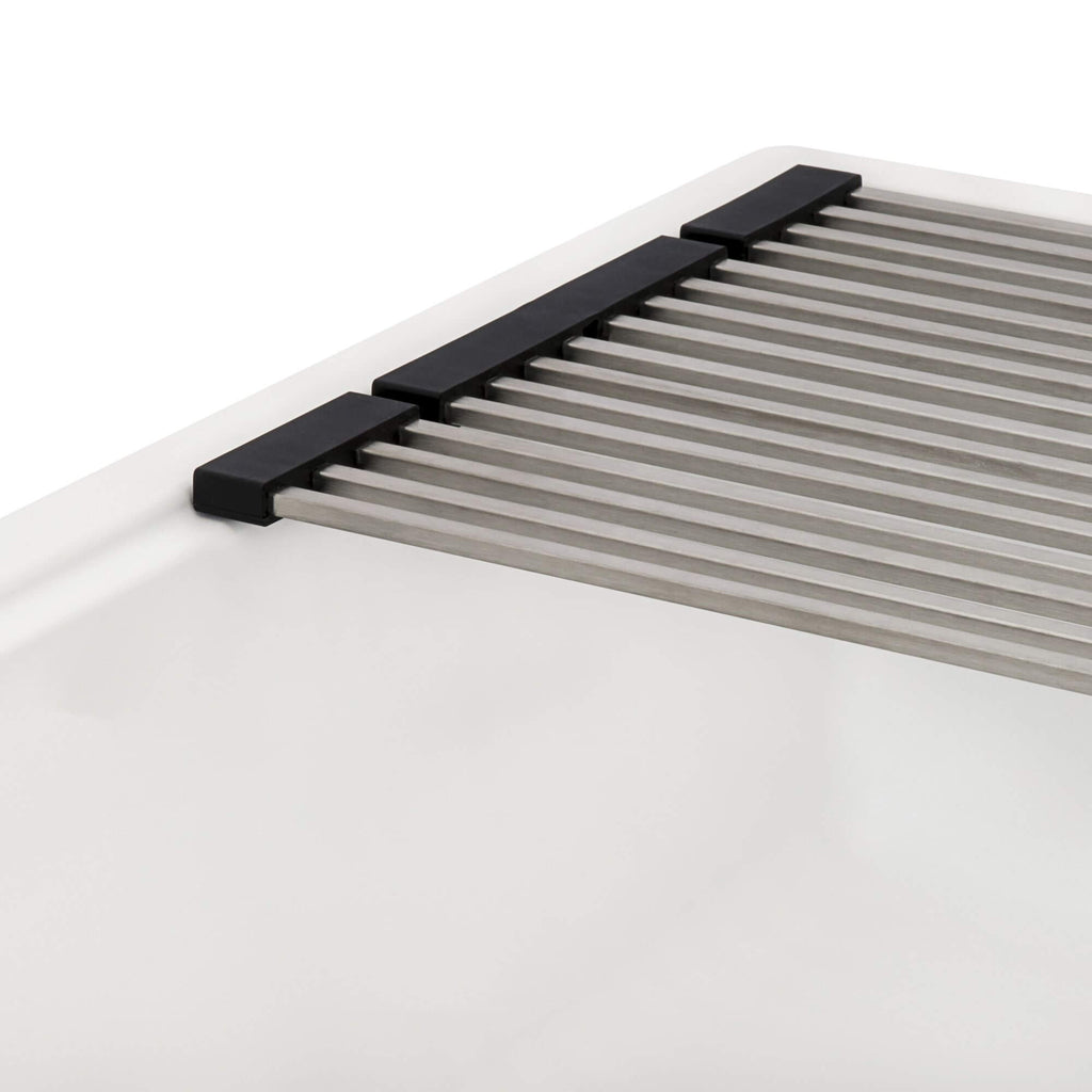 Ruvati epiStage — Tarja Workstation de Cocina en Granito Compuesto — Blanco Mate — 4