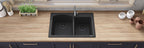 Ruvati epiGranite — Tarja de Cocina de 33 x 22 pulg en Granito Compuesto — Negro Medianoche — 4