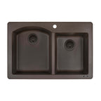 Ruvati epiGranite — Tarja de Cocina de 33 x 22 pulg en Granito Compuesto — Espresso — 3