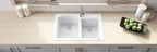Ruvati epiGranite — Tarja de Cocina de 33 x 22 pulg en Granito Compuesto — Blanco Ártico — 3