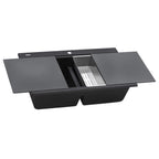 Ruvati epiGranite — Tarja Workstation de Cocina en Granito Compuesto — Negro Medianoche — 1