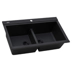 Ruvati epiGranite — Tarja Workstation de Cocina en Granito Compuesto — Negro Medianoche — 4