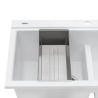 Ruvati epiGranite — Tarja Workstation de Cocina en Granito Compuesto — Blanco Ártico — 4