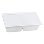 Ruvati epiGranite — Tarja Workstation de Cocina en Granito Compuesto — Blanco Ártico — 1