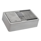 Ruvati epiCast — Tarja Farmhouse de Cocina en Granito Compuesto — Gris