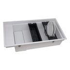 Ruvati epiStage — Tarja Workstation de Cocina de 18 x 34 pulg en Granito Compuesto — Blanco Ártico — 2