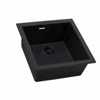 Ruvati epiGranite — Tarja de Bar / Prep de 17 x 17 pulg en Granito Compuesto — Negro Medianoche — 4