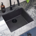 Ruvati epiGranite — Tarja de Bar / Prep de 17 x 17 pulg en Granito Compuesto — Negro Medianoche