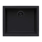 Ruvati epiGranite — Tarja de Bar / Prep de 21 x 17 pulg en Granito Compuesto — Negro Medianoche — 1