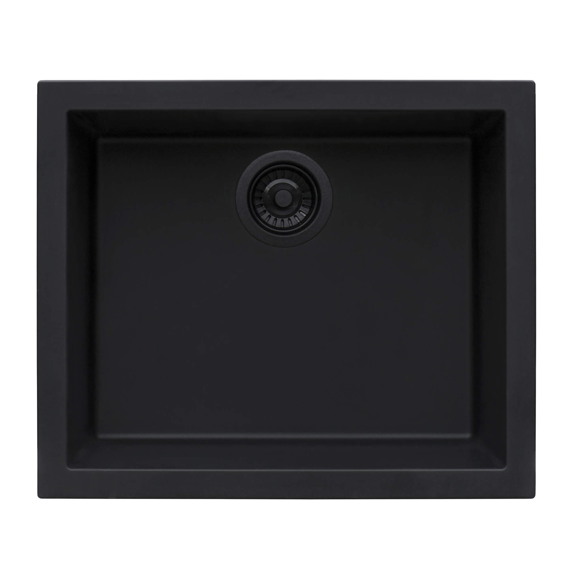 Ruvati epiGranite — Tarja de Bar / Prep de 21 x 17 pulg en Granito Compuesto — Negro Medianoche — 1