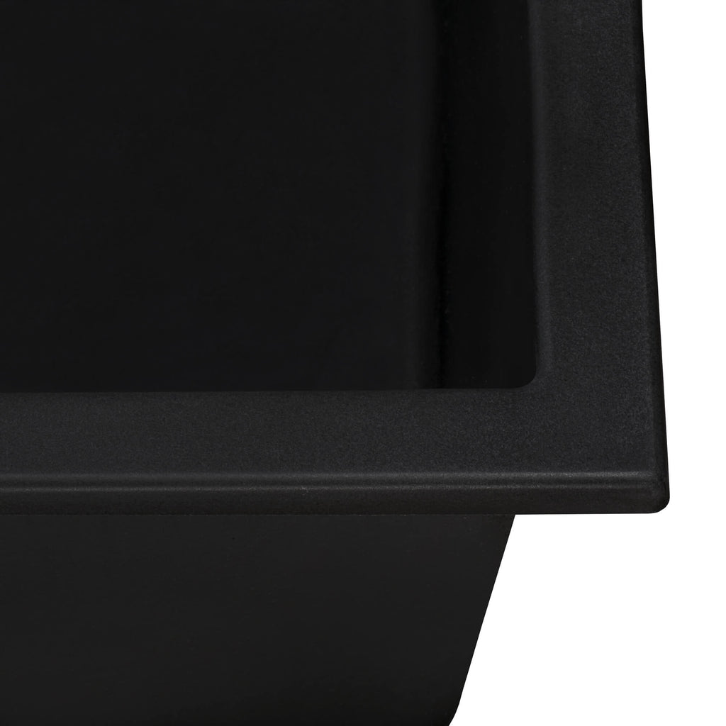 Ruvati epiGranite — Tarja de Bar / Prep de 21 x 17 pulg en Granito Compuesto — Negro Medianoche — 3